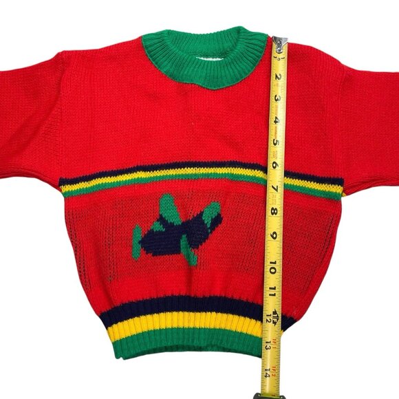 Vintage McDonalds McKids Airplane Knit Sweater Boys Size 2T - Picture 9 of 9